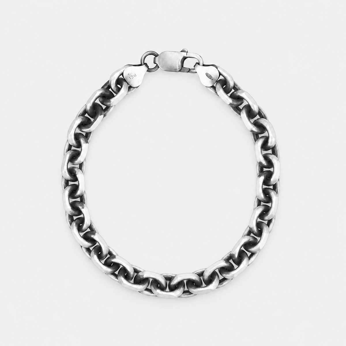 ACULA Italian Silver Cable Link Bracelet