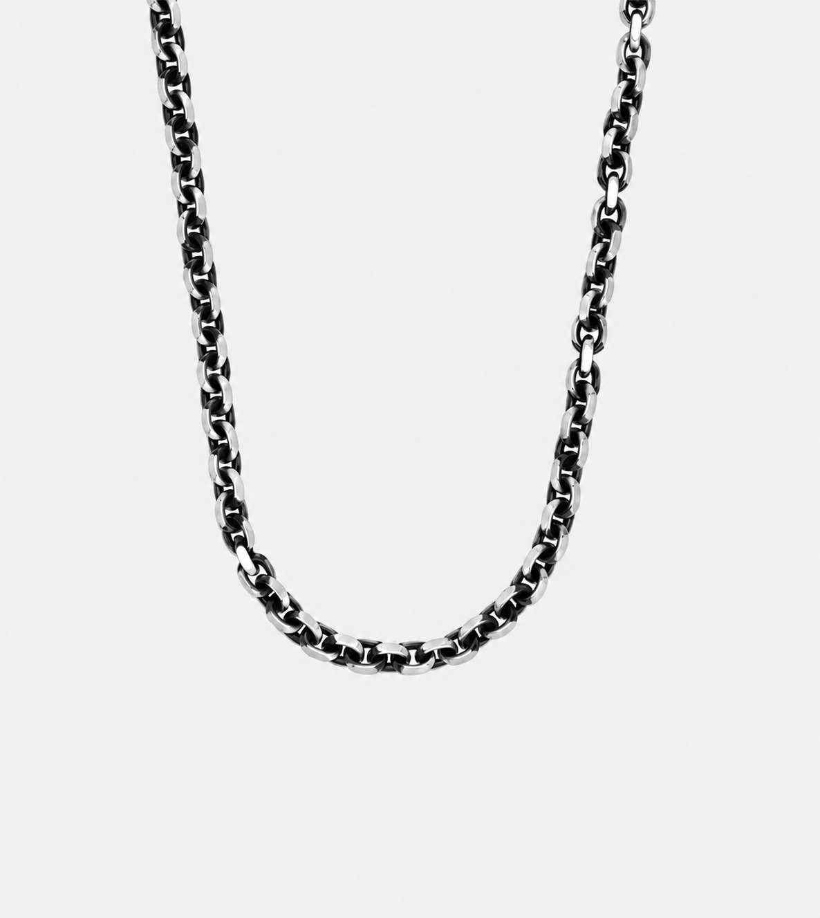 ACULA Italian Silver Cable Link Necklace