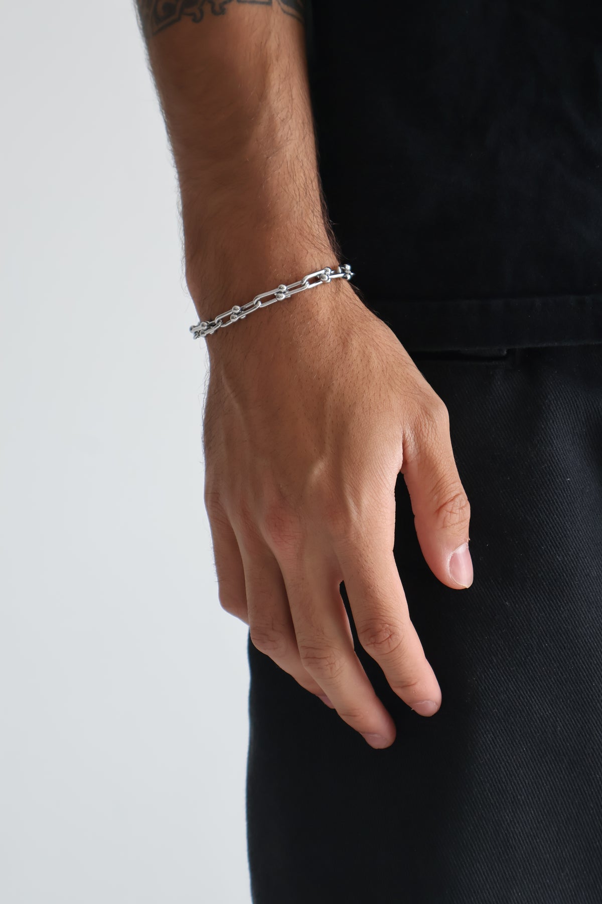 ACULA Shark Link Bracelet in silver, view 2