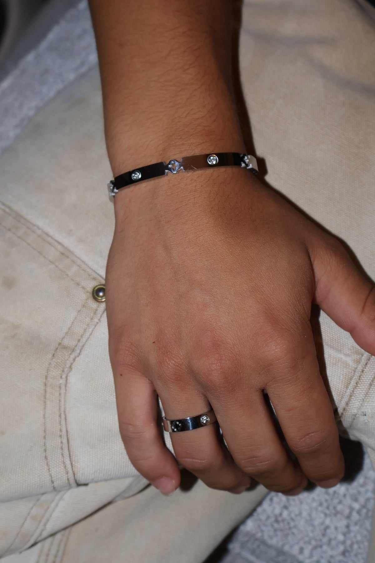 Cipher Bangle (SILVER