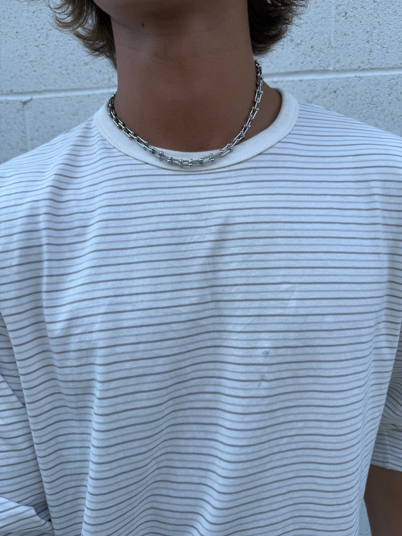 ACULA Shark Link Necklace in silver, view 6