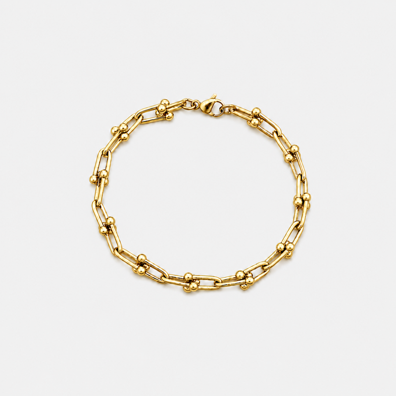 ACULA Shark Link Bracelet in gold